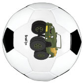 Cartoon eines grünen Monster Fußball (Gedreht)