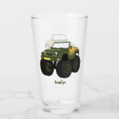 Cartoon eines grünen Monster Glas (Rückseite)