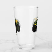 Cartoon eines grünen Monster Glas (Links)