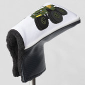 Cartoon eines grünen Monster Golf Headcover (3/4 Vorderseite)