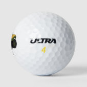 Cartoon eines grünen Monster Golfball (Logo)