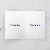 Cartoon eines grünen Monster Karte (Innenseite)