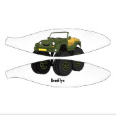 Cartoon eines grünen Monster Mini Basketball (Panele)