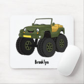 Cartoon eines grünen Monster Mousepad (Mit Mouse)