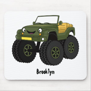 Cartoon eines grünen Monster Mousepad