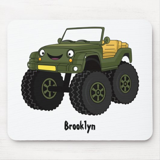 Cartoon eines grünen Monster Mousepad (Vorne)