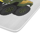 Cartoon eines grünen Monster Schneidebrett (Ecke)