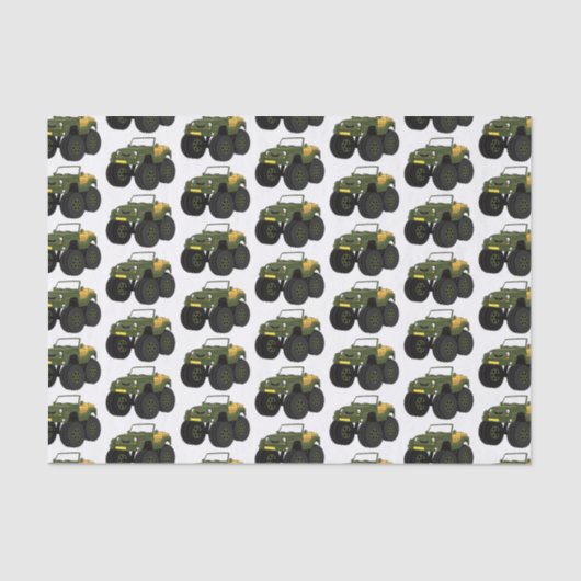 Cartoon eines grünen Monster Seidenpapier (Vorderseite)