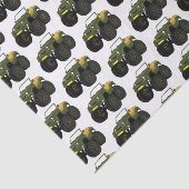 Cartoon eines grünen Monster Seidenpapier (Ausschnitt)