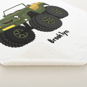 Cartoon eines grünen Monster Sherpadecke (3/4)