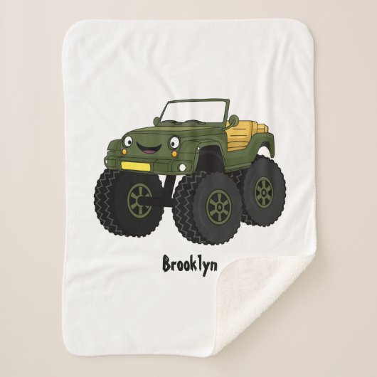 Cartoon eines grünen Monster Sherpadecke (Vorderseite)