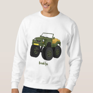 Cartoon eines grünen Monster Sweatshirt