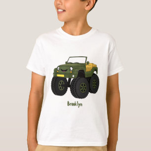 Cartoon eines grünen Monster T-Shirt