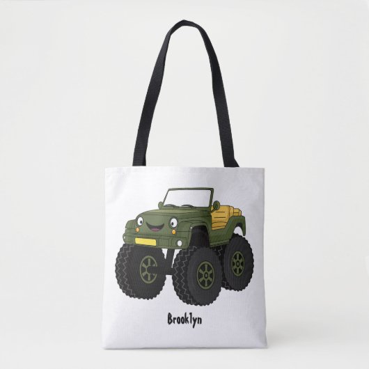Cartoon eines grünen Monster Tasche (Vorderseite)