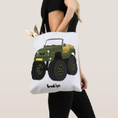Cartoon eines grünen Monster Tasche (Von Nahem)