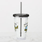 Cartoon eines niedlichen Heereshubschraubers Acryltrinkbecher (Rechts)