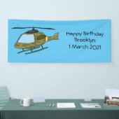 Cartoon eines niedlichen Heereshubschraubers Banner (Messe)