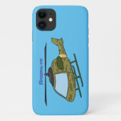 Cartoon eines niedlichen Heereshubschraubers Case-Mate iPhone Hülle (Rückseite)