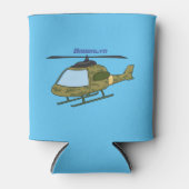 Cartoon eines niedlichen Heereshubschraubers Dosenkühler (Vorderseite)