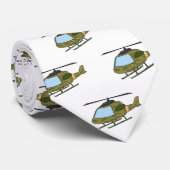 Cartoon eines niedlichen Heereshubschraubers Krawatte (Gerollt)