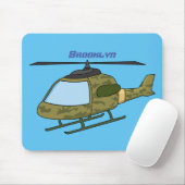 Cartoon eines niedlichen Heereshubschraubers Mousepad (Mit Mouse)