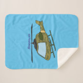 Cartoon eines niedlichen Heereshubschraubers Sherpadecke (Vorderseite (Horizontal))