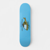 Cartoon eines niedlichen Heereshubschraubers Skateboard (Vorne)