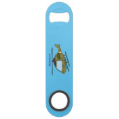 Cartoon eines niedlichen Heereshubschraubers Speed Flaschenöffner (Vorderseite)