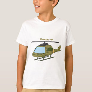Cartoon eines niedlichen Heereshubschraubers T-Shirt