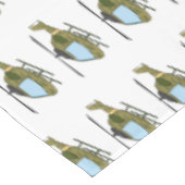 Cartoon eines niedlichen Heereshubschraubers Tischdecke (Schrägansicht)