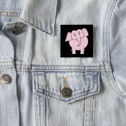 Cartoon eines rosa Elefanten Button (Beispiel)
