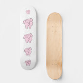 Cartoon eines rosa Elefanten Skateboard (Vorderseite)