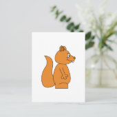 Cartoon eines Roten Eichhörnchens Postkarte (Stehend Vorderseite)