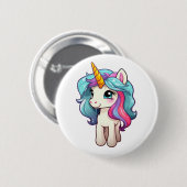 Cartoon Einhornabbildungen Button (Vorne & Hinten)