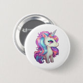 Cartoon Einhornabbildungen Button (Vorne & Hinten)
