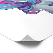 Cartoon Einhornabbildungen Poster (Ecke)