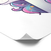 Cartoon Einhornabbildungen Poster (Ecke)