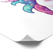 Cartoon Einhornabbildungen Poster (Ecke)