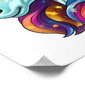 Cartoon Einhornabbildungen Poster (Ecke)