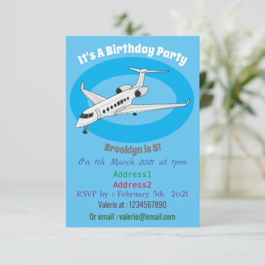 Cartoon Einladung (Stehend Vorderseite)