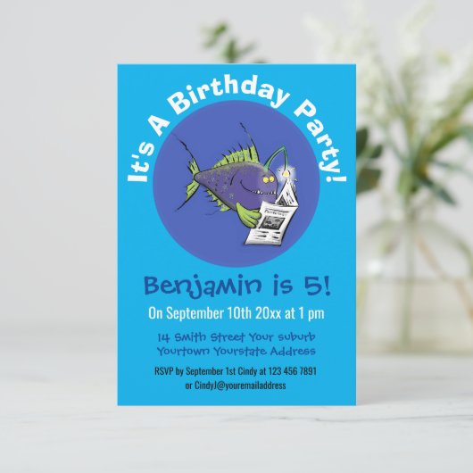 Cartoon Einladung (Stehend Vorderseite)