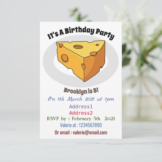 Cartoon Einladung (Stehend Vorderseite)