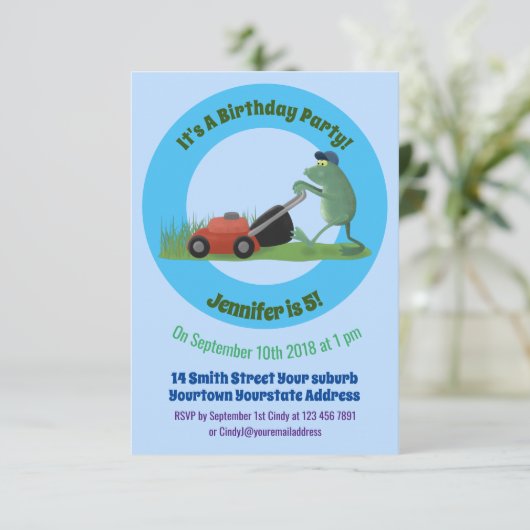 Cartoon Einladung (Stehend Vorderseite)