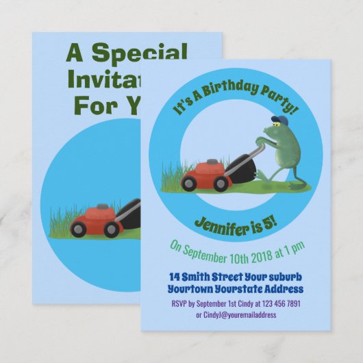 Cartoon Einladung (Vorne/Hinten)