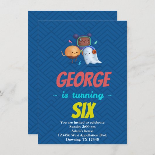 Cartoon-Einladung von benutzerdefinierten Kinderge Einladung (Vorne/Hinten)