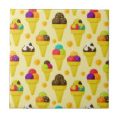 Cartoon Eis Creme Cons Fliese (Vorderseite)
