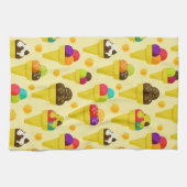 Cartoon Eis Creme Cons Geschirrtuch (Horizontal)