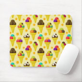 Cartoon Eis Creme Cons Mousepad (Mit Mouse)