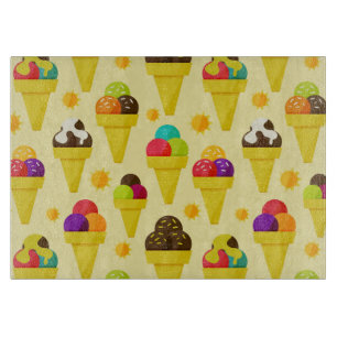 Cartoon Eis Creme Cons Schneidebrett