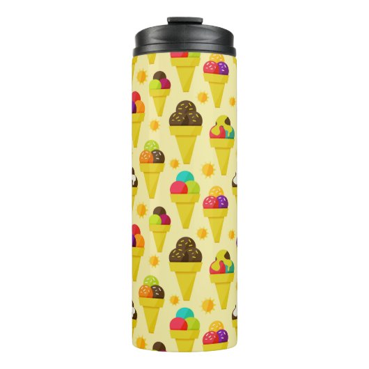 Cartoon Eis Creme Cons Thermosbecher (Vorderseite)